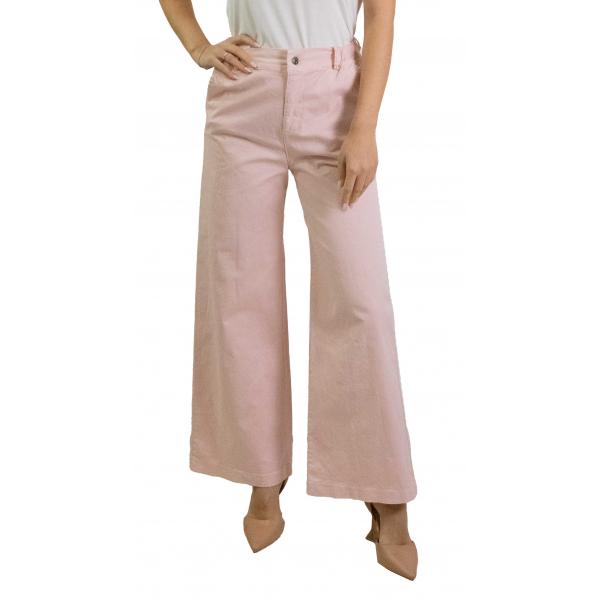 Pantalone chino in cotone con elastico dietro